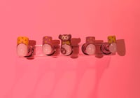 Image 1 of SHORT SQUARE 2000S POLKA DOT MONKEY 3D ACRYLIC NAILS