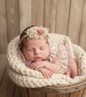 The Adeline | Dusty Rose Lace & Tulle Newborn Romper