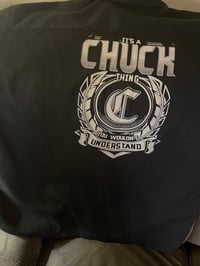 Custom graphic on button down shirt (not for sale)