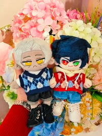 Image 1 of PRE-ORDER Mio's 10cm Thanatos & Zagreus pair plushies