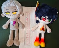 Image 2 of PRE-ORDER Mio's 10cm Thanatos & Zagreus pair plushies
