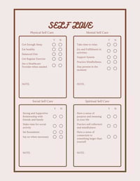 Image 4 of Self Care  Workbook