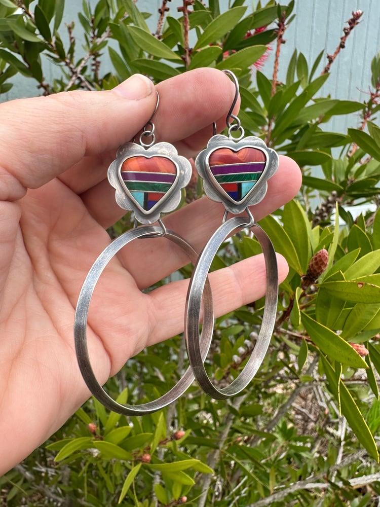 Image of Two Hearts Hoops