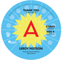 Image 1 of LeRoy Hutson - Thank You / The Ghetto '74     (LIMITED 7" DJ COPY - 50 copies only)