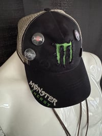Image 3 of Stevie Rachelle "Stage Worn / Monster Energy" Trucker Hat with Pins