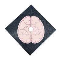 Brain X Grad Cap Die-Cut