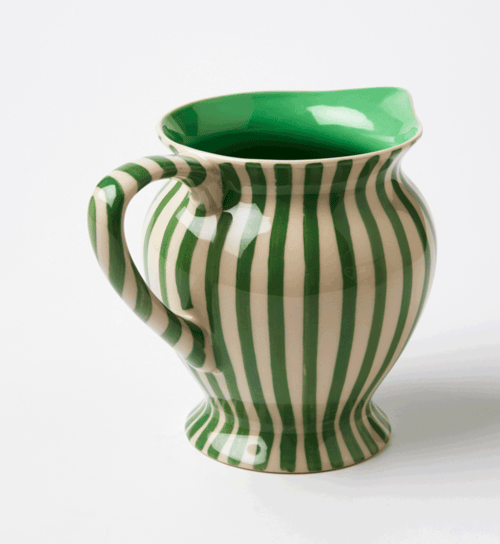 Image of Pitcher - Green Stripe