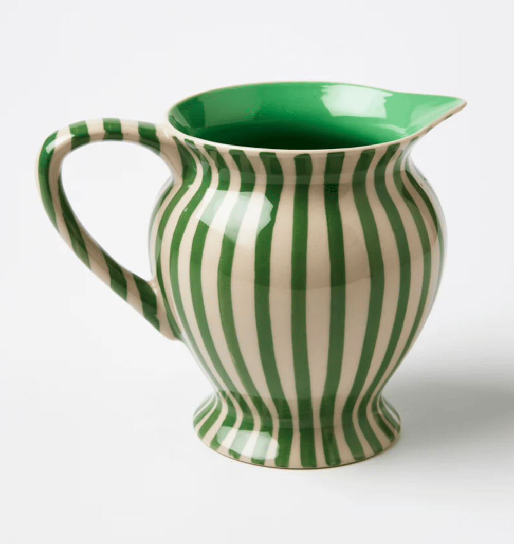Image of Pitcher - Green Stripe