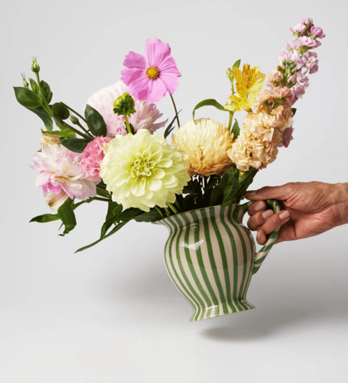 Image of Pitcher - Green Stripe