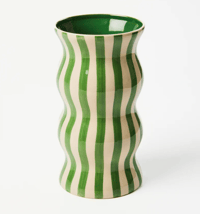 Image 1 of Palma Vase - Green Stripe