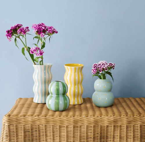 Image of Palma Vase - Blue Stripe