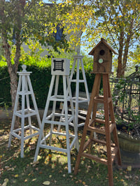 Image 3 of Hardwood birdhouse obelisk