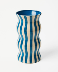 Image 1 of Palma Vase - Navy Stripe