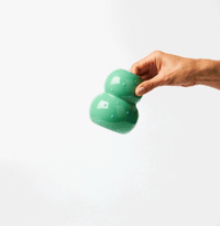 Image 3 of Festive Vase - Green Blue Dotty