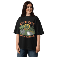 Image 1 of Unisex organic oversized high neck t-shirt