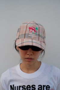 Image 1 of DEN SOUVENIR - Golden Triangle Cap (Salmon Plaid)
