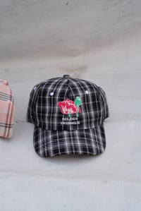 Image 3 of DEN SOUVENIR - Golden Triangle Cap (Black Plaid)