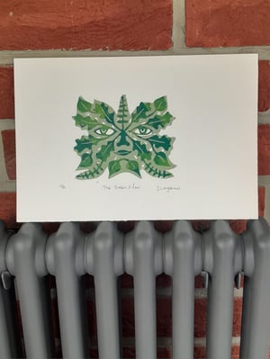 'The Green Man' Linocut Print