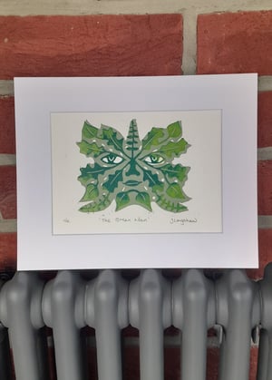 'The Green Man' Linocut Print