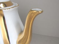 Image 9 of Vintage Czechoslovakian Porcelain Teapot, Courting Couple Decor of Man Proposing 