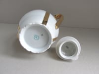 Image 6 of Vintage Czechoslovakian Porcelain Teapot, Courting Couple Decor of Man Proposing 