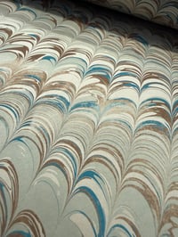 Image 4 of Aged and worn larger scale 'non-pareil' Teal and Brown - 3 sheets available 