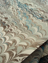 Image 5 of Aged and worn larger scale 'non-pareil' Teal and Brown - 3 sheets available 
