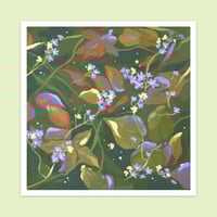 Periwinkle forget-me-not print