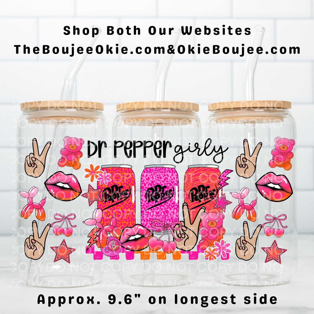 Image of Dr Pepper Girly Uv Dtf Wrap Double Sided     W0592