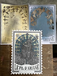 Image 5 of " Le Fil d'Ariane " - Blue & Gold Hand Painted Edition -