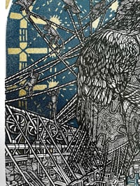 Image 3 of " Le Fil d'Ariane " - Blue & Gold Hand Painted Edition -