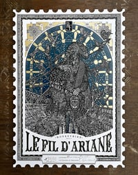 Image 1 of " Le Fil d'Ariane " - Blue & Gold Hand Painted Edition -