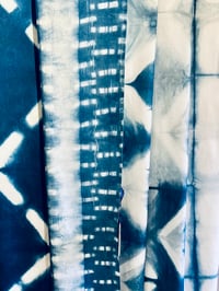 Image 1 of Indigo Dyed Shibori Scarves