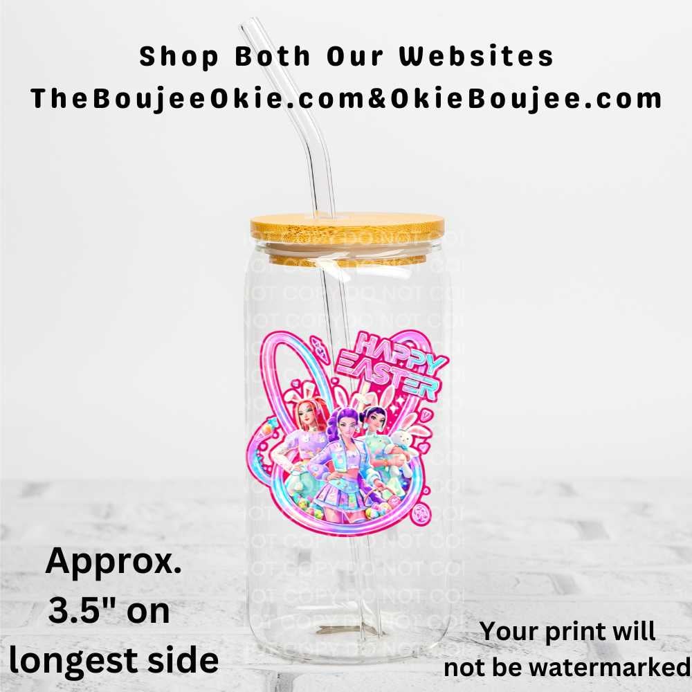 Image of Huntrix Easter KPop K Pop Uv Dtf Decal Double Sided     T5