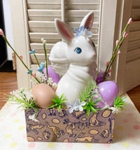 Vintage Easter Candy Box Bunny Spring Decoration