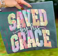 Image 3 of Save By His Grace Patchwork Tee