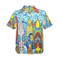 Image 2 of Men's All Over Print Hawaiian Shirt SURF'S UP