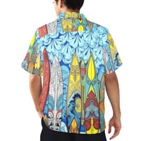 Image 3 of Men's All Over Print Hawaiian Shirt SURF'S UP