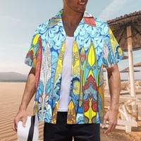 Image 5 of Men's All Over Print Hawaiian Shirt SURF'S UP