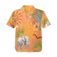 Image 4 of Men's All Over Print Hawaiian Shirt SAFARI