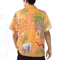 Image 3 of Men's All Over Print Hawaiian Shirt SAFARI