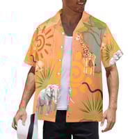 Image 5 of Men's All Over Print Hawaiian Shirt SAFARI