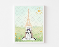 Image 1 of Shih Tzu Sunny Day Art PRINT / NOTECARDS SET Painting 