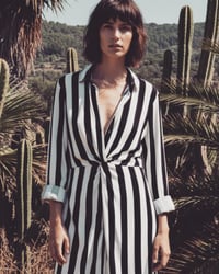 Image 1 of PUNK STRIPE DRESS ✘ IBIZA PRINT  ✘ VINTAGE  ✘ UPCYCLED
