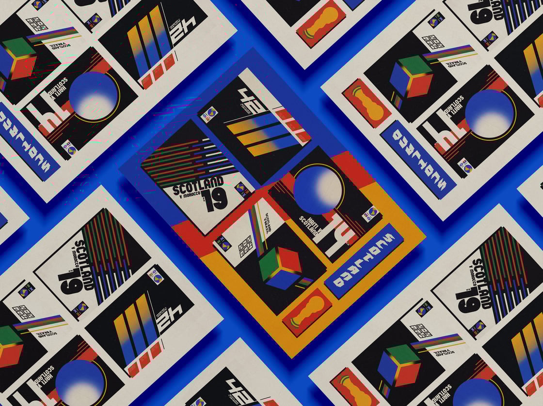 Image of Scotland World Cup '26 Fixture Cassette Design Quad Posters