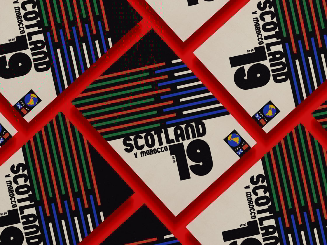 Image of Scotland v Morocco World Cup '26 Cassette Design Poster