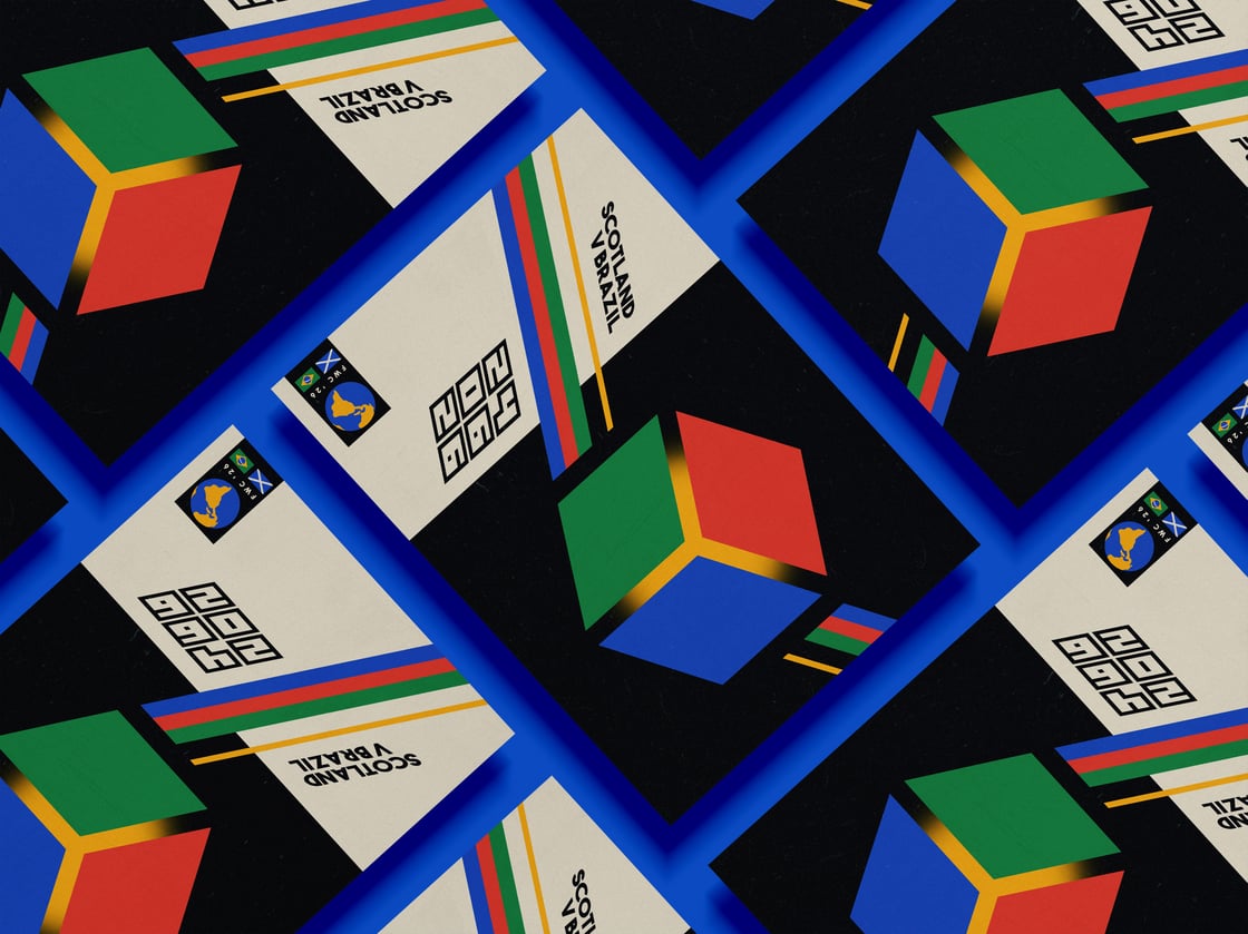 Image of Scotland v Brazil World Cup '26 Cassette Design Poster