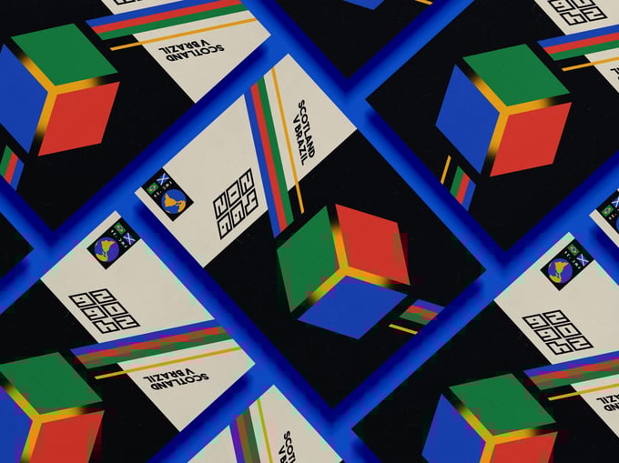 Image of Scotland v Brazil World Cup '26 Cassette Design Poster