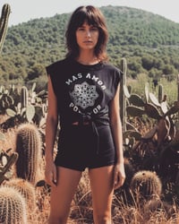 Image 1 of CROPPED VINTAGE TOP ⛧°MAS AMAOR  ⛧°IBIZA  ⛧°。TSHIRT ⛧°。