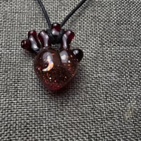 Image 1 of MEDIUM "LOVE YOU TO THE MOON AND BACK" ANATOMICAL HEART PENDANT 5